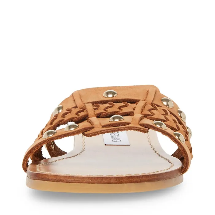 Womens Paradise Tan Leather Steve Madden Sandals