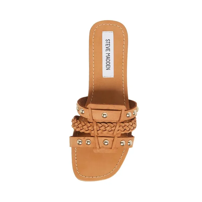Womens Paradise Tan Leather Steve Madden Sandals