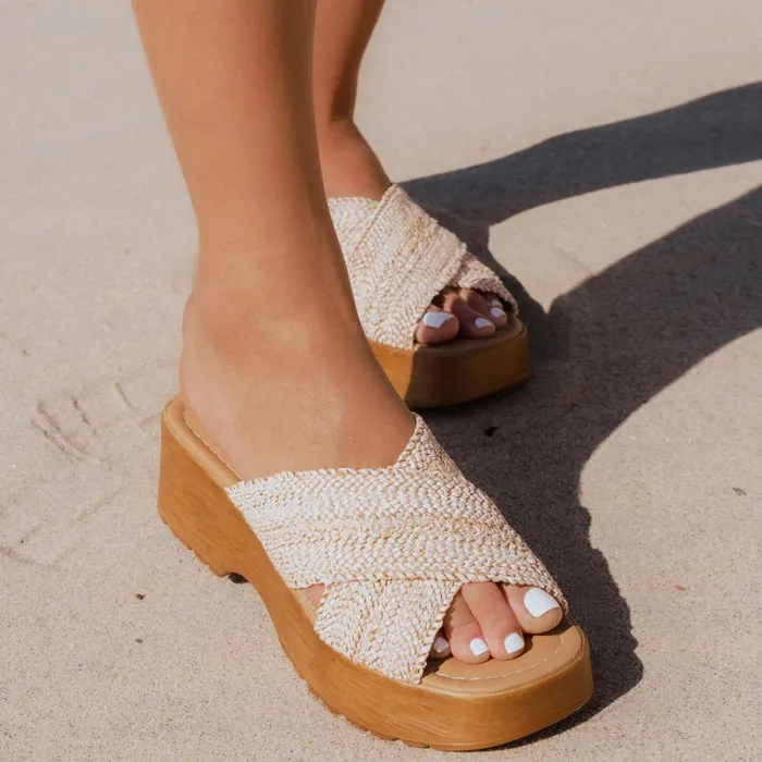 Womens Phoebe Raffia Steve Madden Sandals