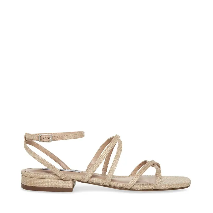 Womens Pleasant Natural Raffia Steve Madden Sandals