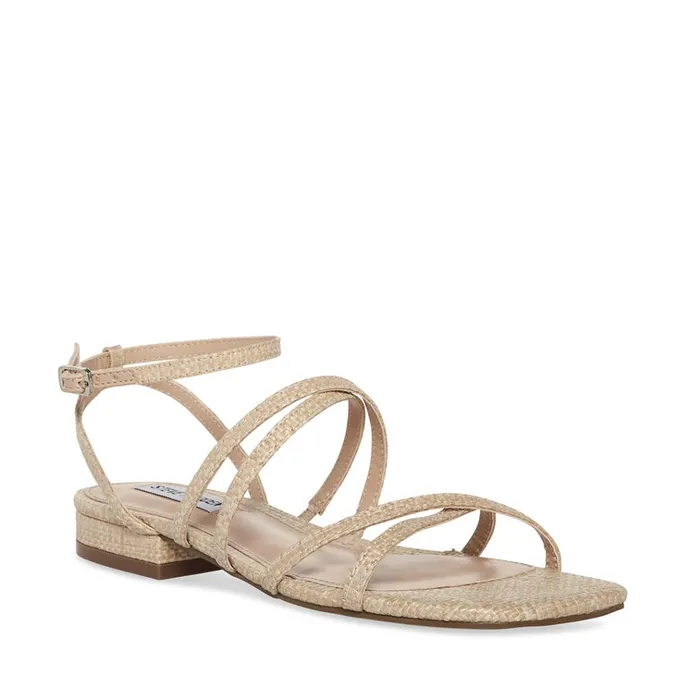 Womens Pleasant Natural Raffia Steve Madden Sandals