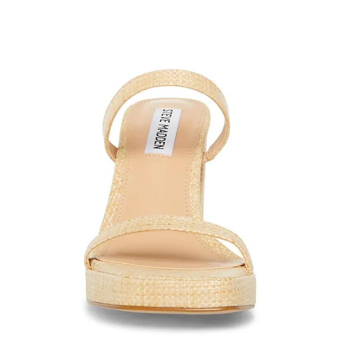 Womens Polly Natural Raffia Steve Madden Heels