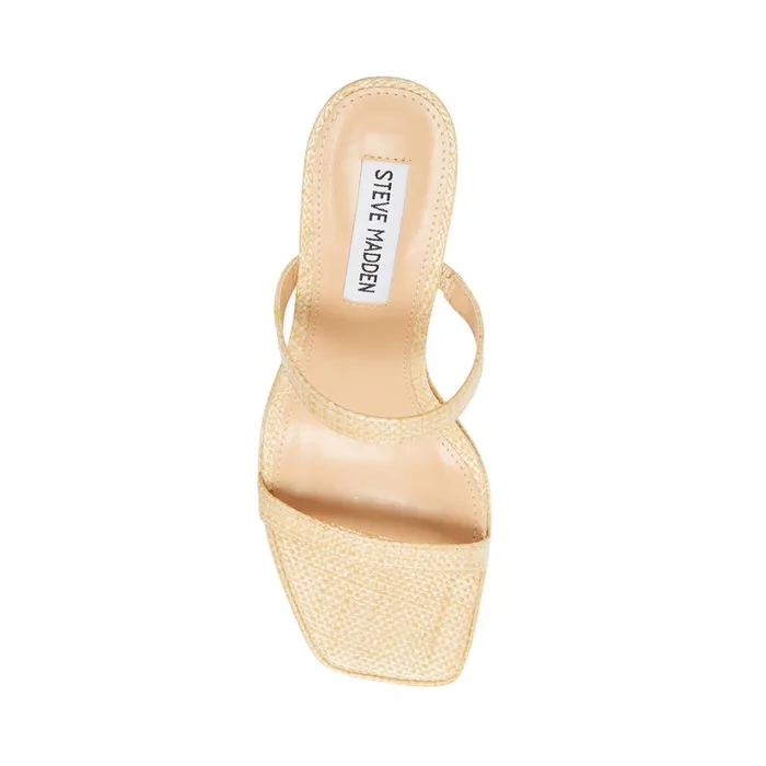 Womens Polly Natural Raffia Steve Madden Heels