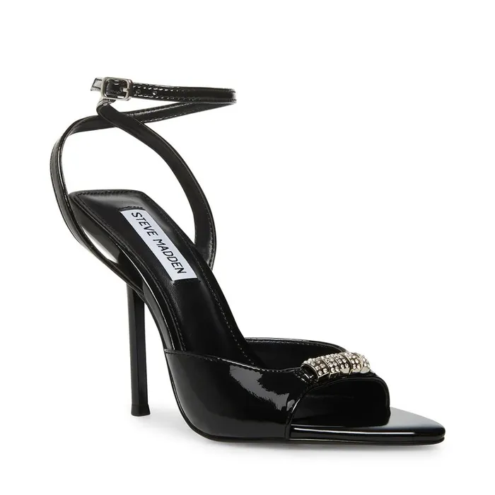 Womens Prize Black Patent Steve Madden Heels