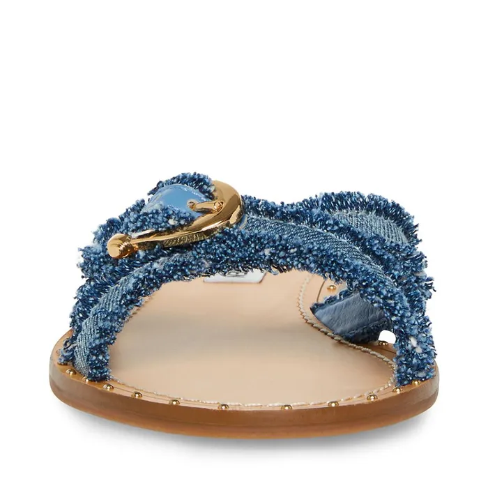 Womens Rizz Denim Fabric Steve Madden Sandals