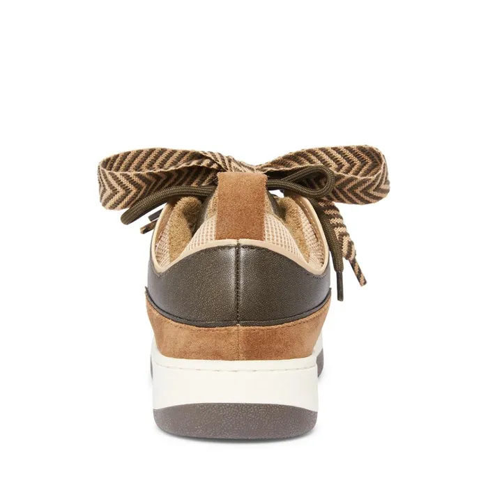 Womens Roaring Brown Distressed Steve Madden Sneakers