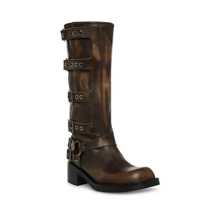 Womens Rocky Brown Distressed Steve Madden Boots and Booties