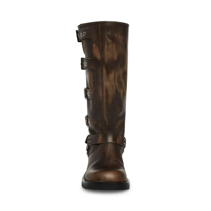 Womens Rocky Brown Distressed Steve Madden Boots and Booties