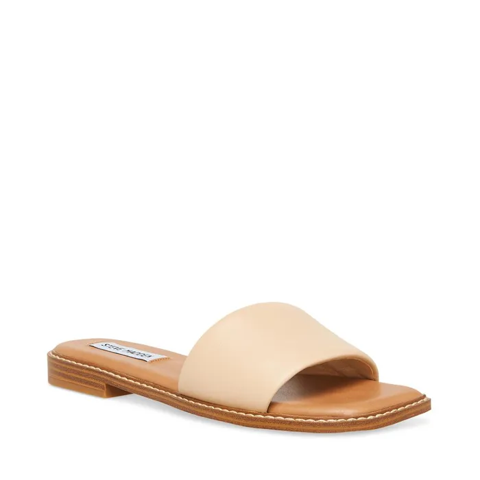 Womens Sandra Tan Leather Steve Madden Sandals