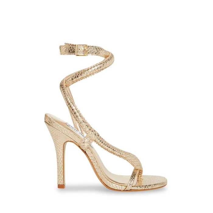Womens Scalia Gold Snake Steve Madden Heels