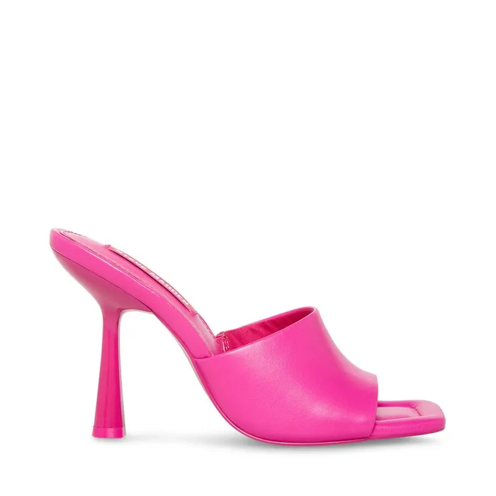 Womens Selene Pink Leather Steve Madden Heels