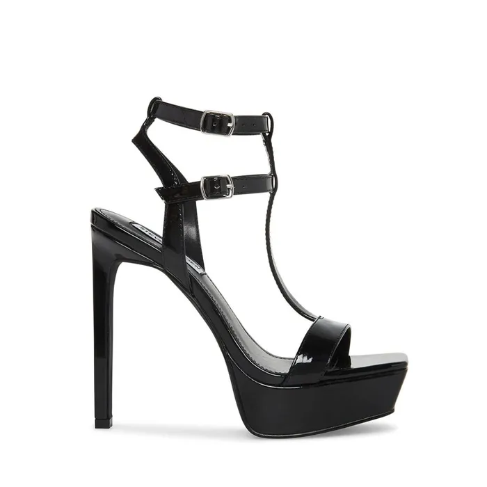Womens Selma Black Patent Steve Madden Heels