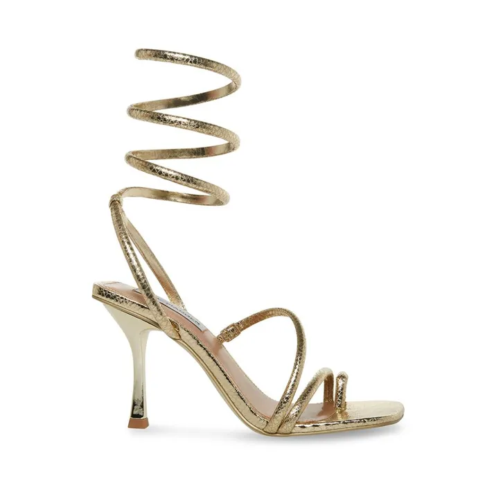Womens Shantelle Gold Snake Steve Madden Heels