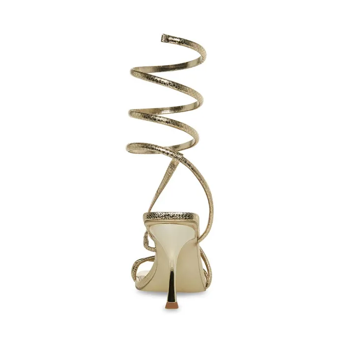 Womens Shantelle Gold Snake Steve Madden Heels