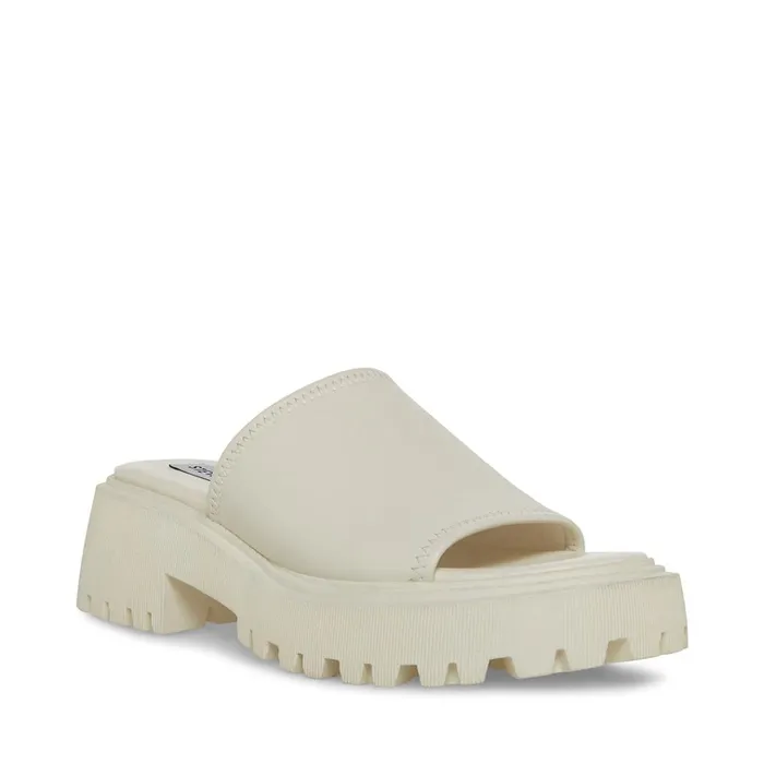 Womens Sophina White Leather Steve Madden Sandals