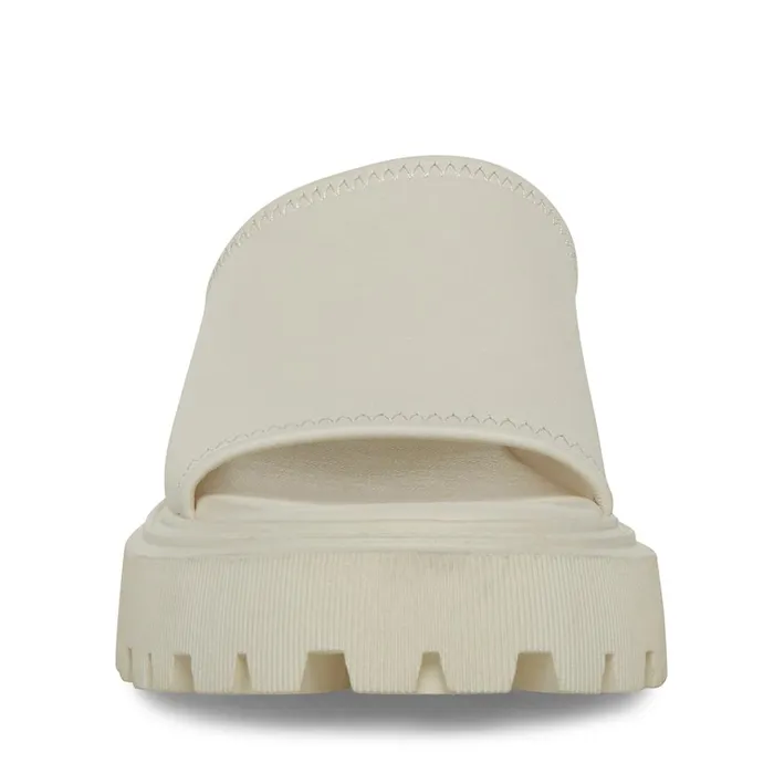 Womens Sophina White Leather Steve Madden Sandals