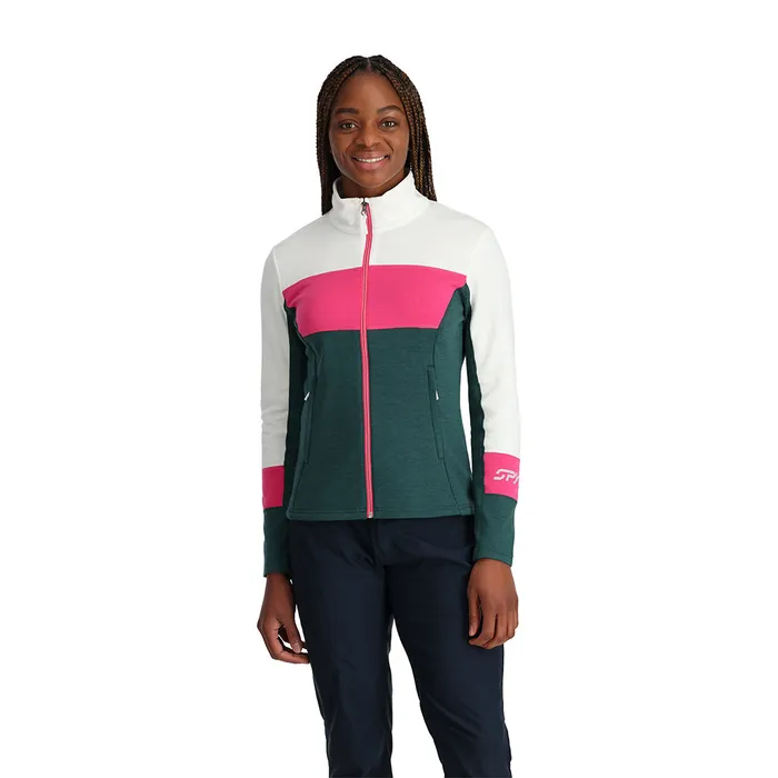 Womens Speed Full Zip 8211 Cypress Green Spyder Fleece