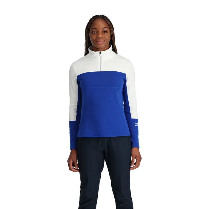 Womens Speed Half Zip 8211 Electric Blue Spyder Fleece