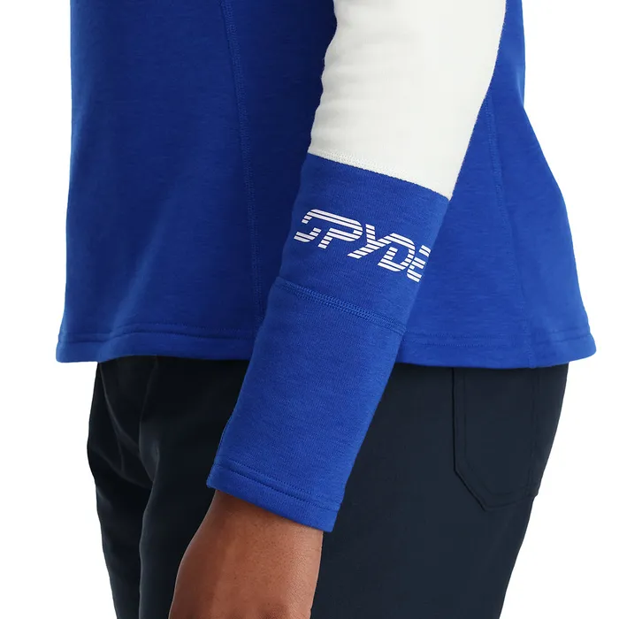 Womens Speed Half Zip 8211 Electric Blue Spyder Fleece