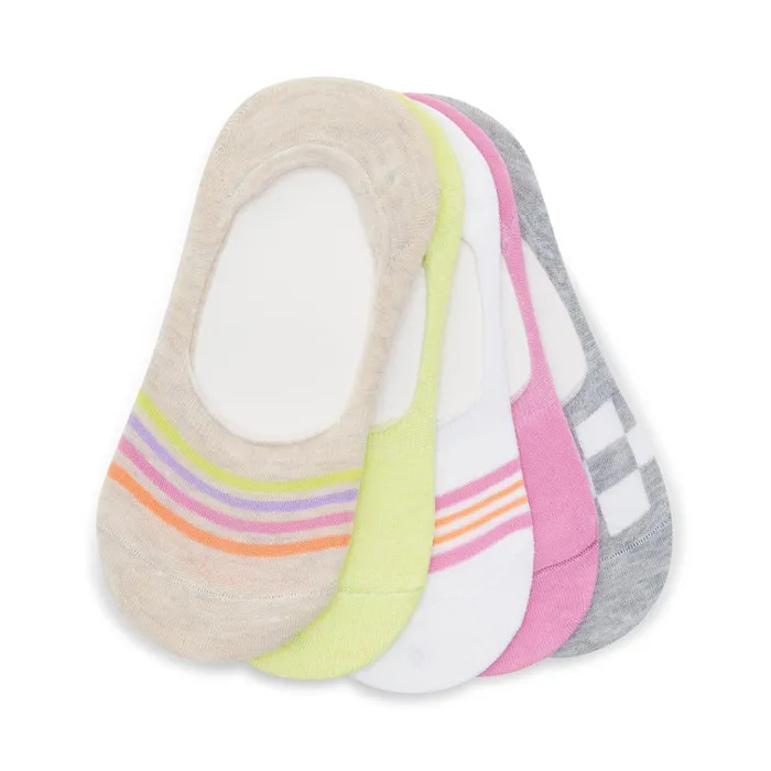 Womens Stripe And Checker Socks Natural Multi Steve Madden Socks and Tights