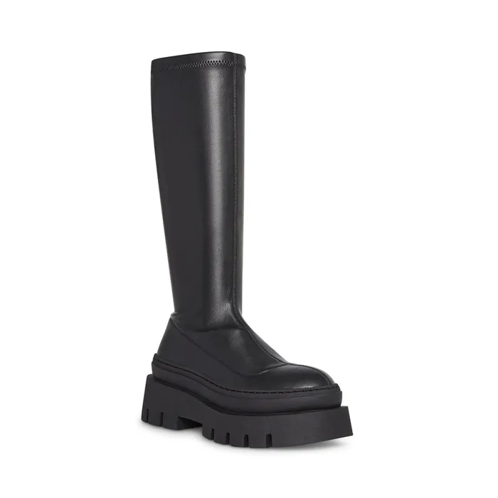 Womens Titan Black Steve Madden Boots and Booties Womens Titan Black Steve Madden Boots and Booties