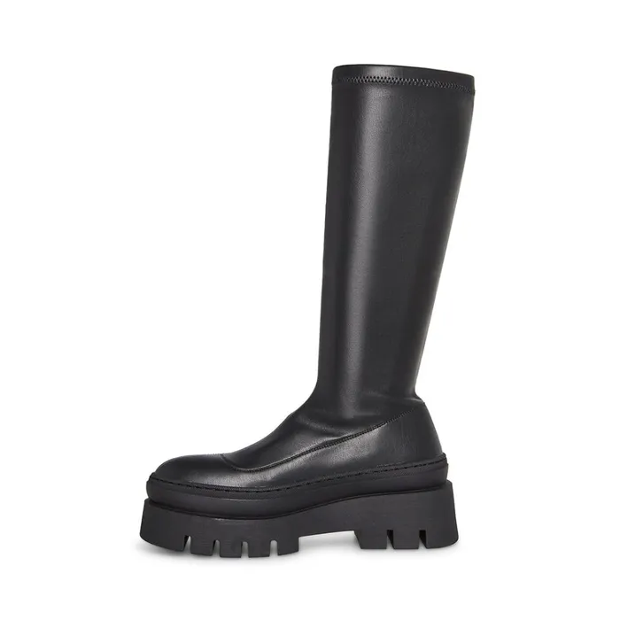 Womens Titan Black Steve Madden Boots and Booties Womens Titan Black Steve Madden Boots and Booties