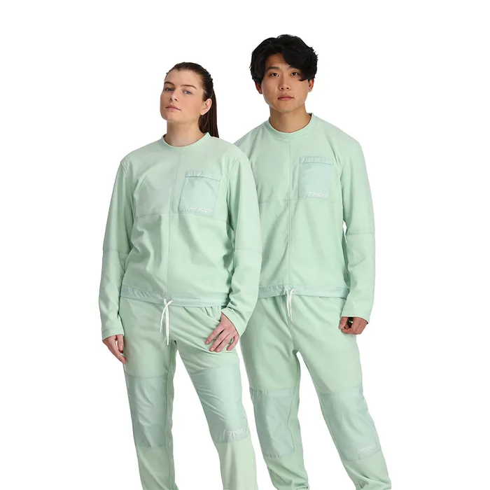 Womens Unisex Lounge Crew 8211 Wintergreen Spyder Fleece