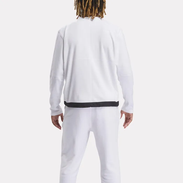 Womens Unisex Spyder X Reebok Lounge Crew 8211 White Spyder Fleece