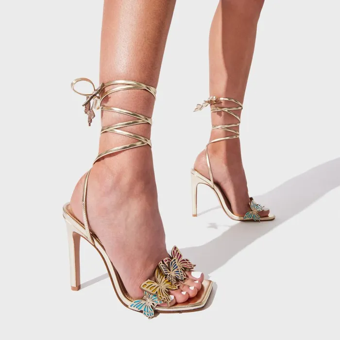 Womens Utopia Gold Steve Madden Heels
