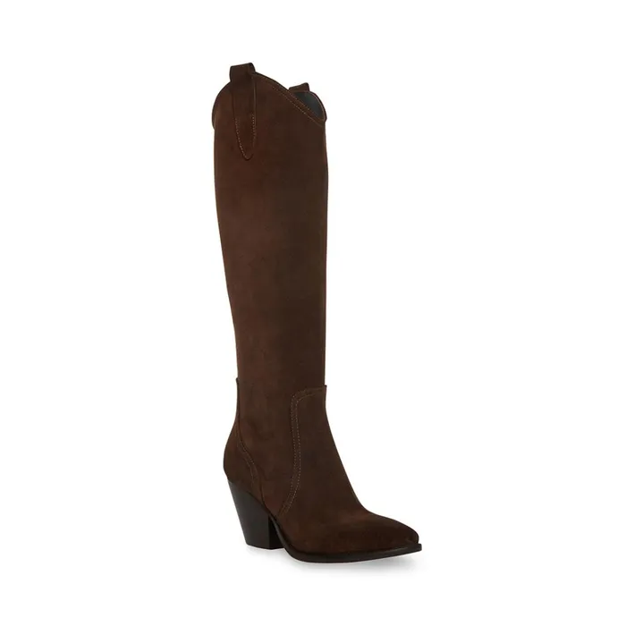 Womens Vittoria Brown Suede Steve Madden Boots and Booties