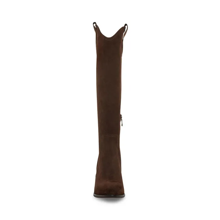 Womens Vittoria Brown Suede Steve Madden Boots and Booties