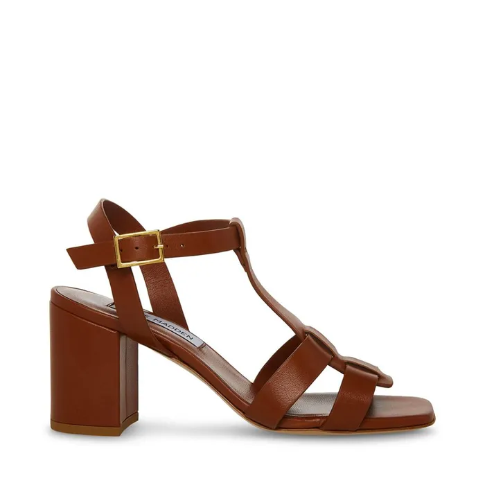 Womens Waverly Tan Leather Steve Madden Heels