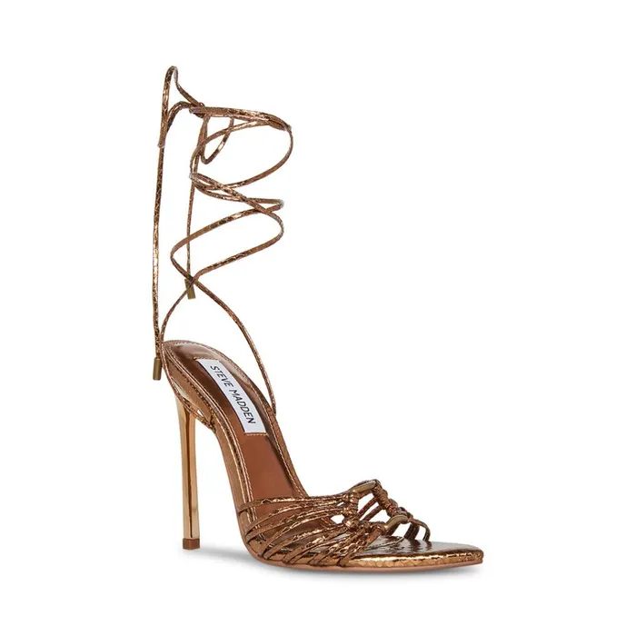 Womens Zaya Bronze Snake Steve Madden Heels Womens Zaya Bronze Snake Steve Madden Heels