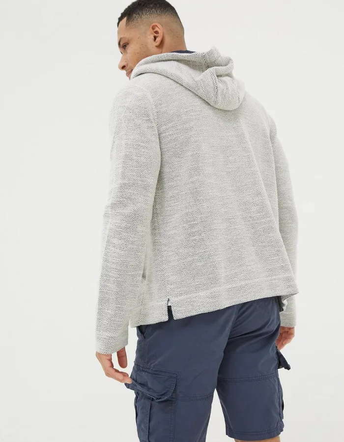 Woolacombe Zip Through Hoodie Oatmeal Men FatFace Sweatshirts and Hoodies