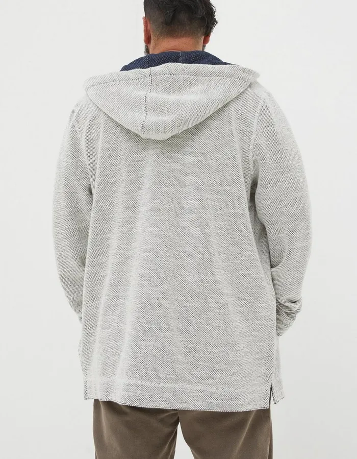 Woolacombe Zip Through Hoodie Oatmeal Men FatFace Sweatshirts and Hoodies