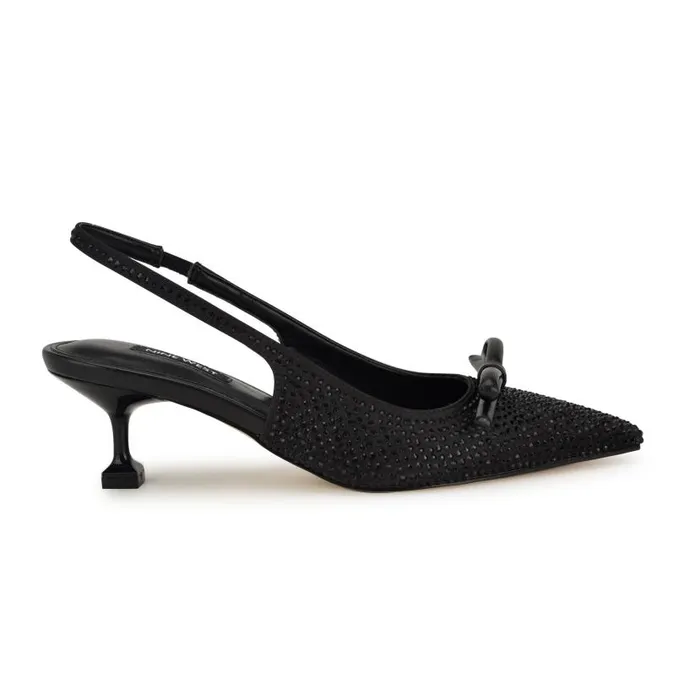Wunder Bow Slingbacks Black Women Nine West Heels