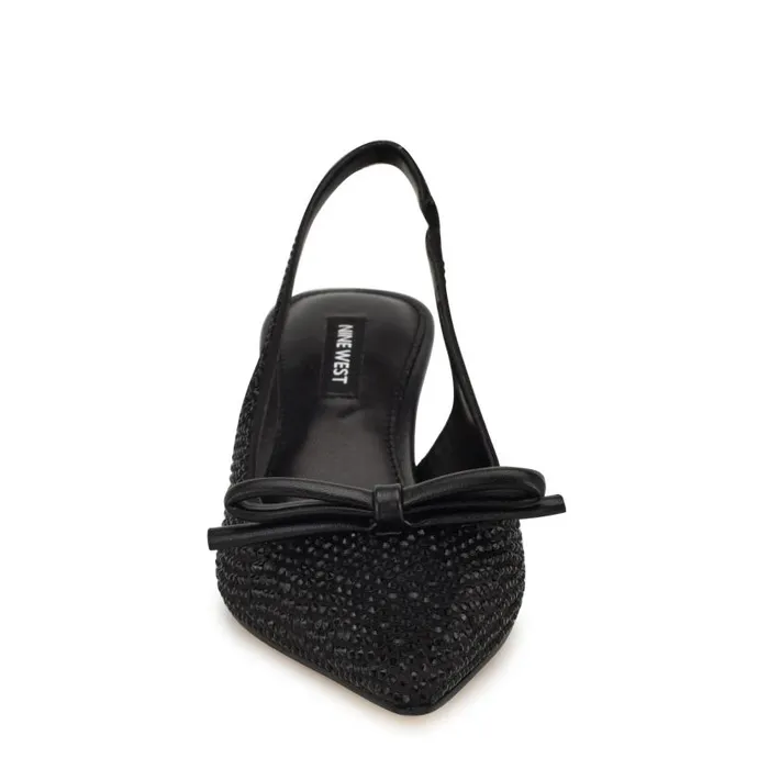 Wunder Bow Slingbacks Black Women Nine West Heels
