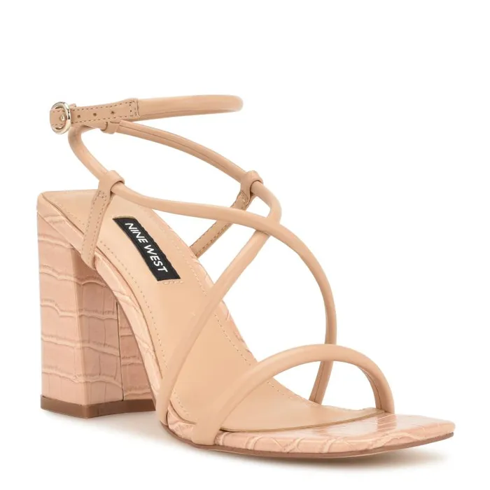 Yeera Strappy Heeled Sandals Warm Blush Women Nine West Heels