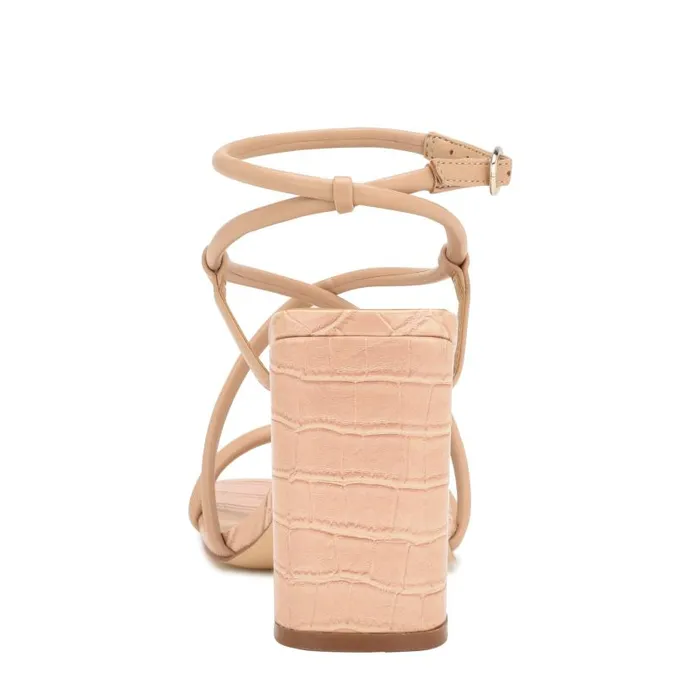 Yeera Strappy Heeled Sandals Warm Blush Women Nine West Sandals