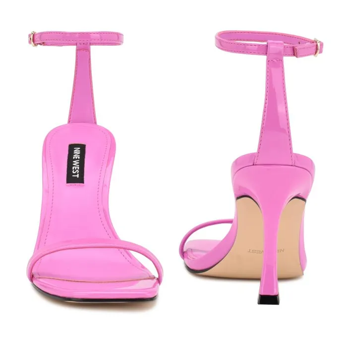Yess Ankle Strap Sandals Pink Patent Women Nine West Heels