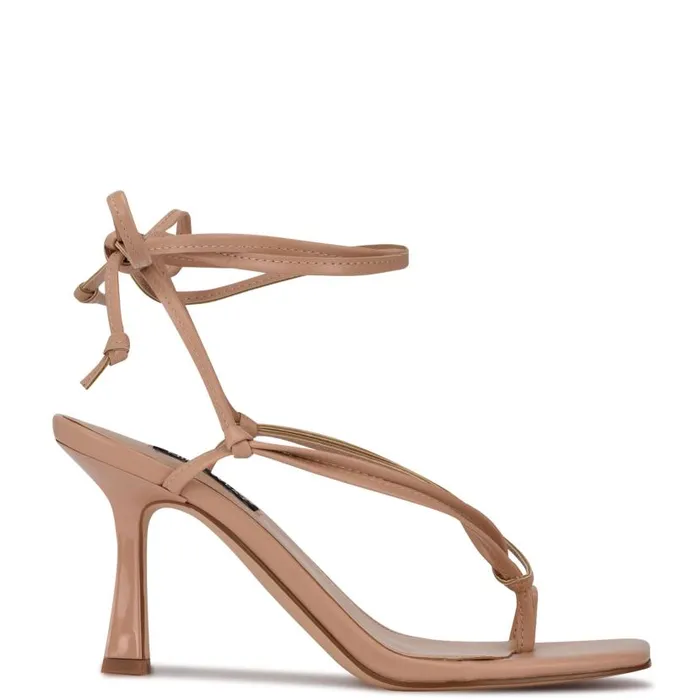 Yippie Ankle Wrap Heeled Sandal Warm Blush Women Nine West Sandals