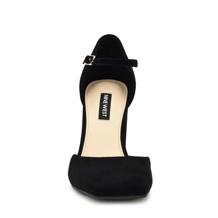 Youda Ankle Strap Pumps Black Women Nine West Heels