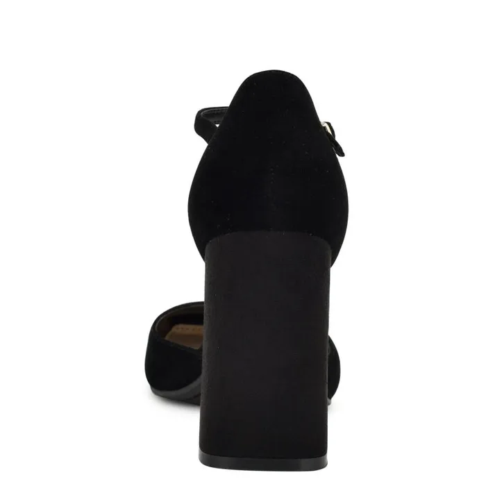 Youda Ankle Strap Pumps Black Women Nine West Heels