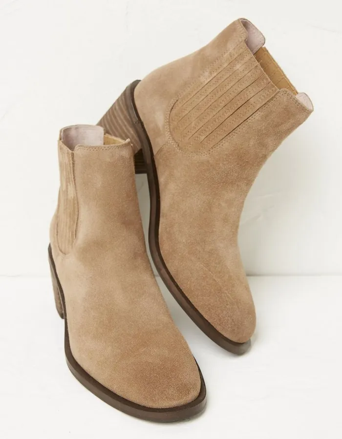 Zara Block Heel Chelsea Boot Tan Women FatFace Boots