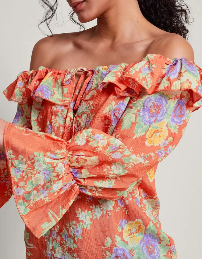 Zimira Blouse Orange Women Monsoon Tops and Blouses
